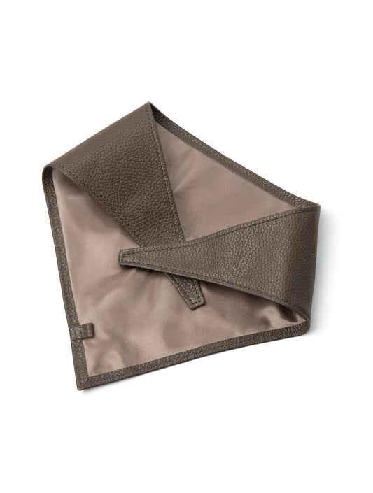 Leather Scarf - Cacao (hover)