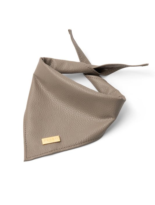 Leather Scarf - Beige