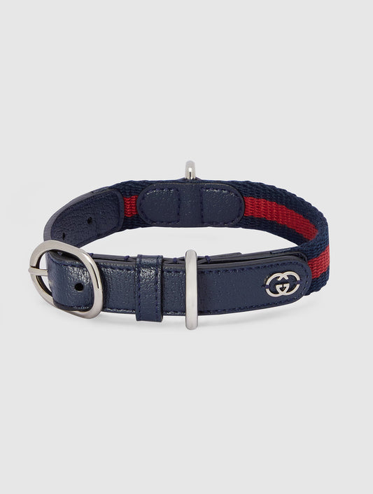 Small/Medium Pet Collar - Blue and Red