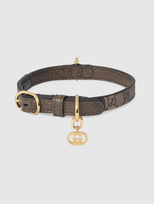 Extra-Small Pet Collar - Beige and Ebony