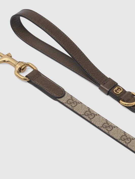 Small/Medium Pet Leash - Beige and Ebony (hover)