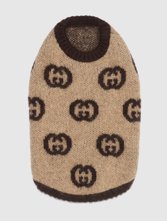 Pet Wool Blend Sweater with Interlocking G