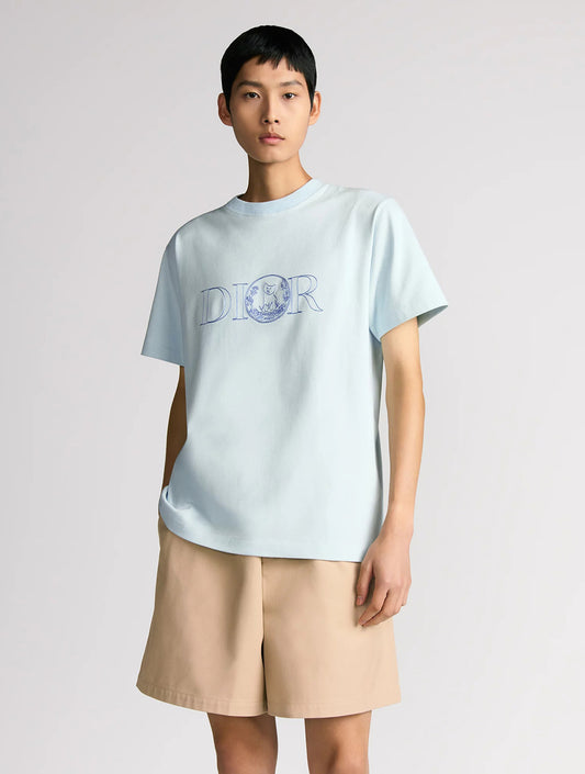 DIOR AND HYLTON NEL T-Shirt, Relaxed Fit - Blue (hover)