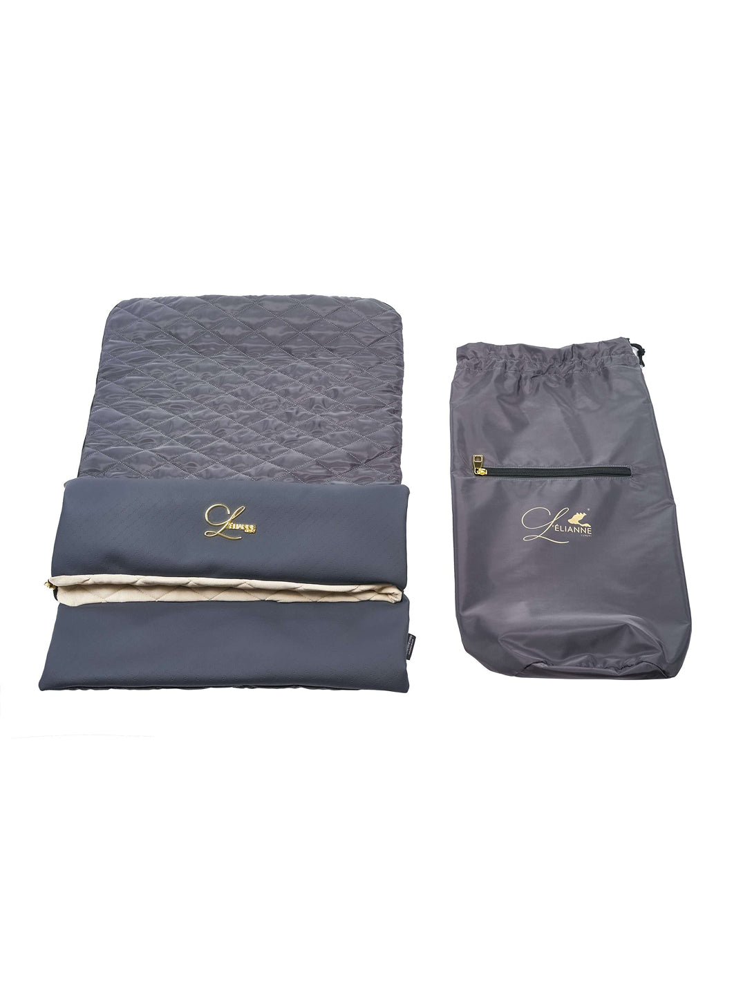 Luxury Dog Sleeping Mat/ Charcoal Beige