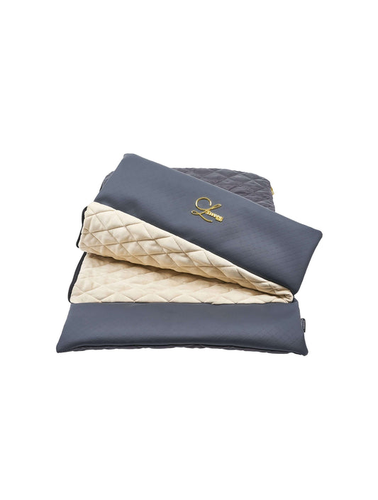 Luxury Dog Sleeping Mat/ Charcoal Beige