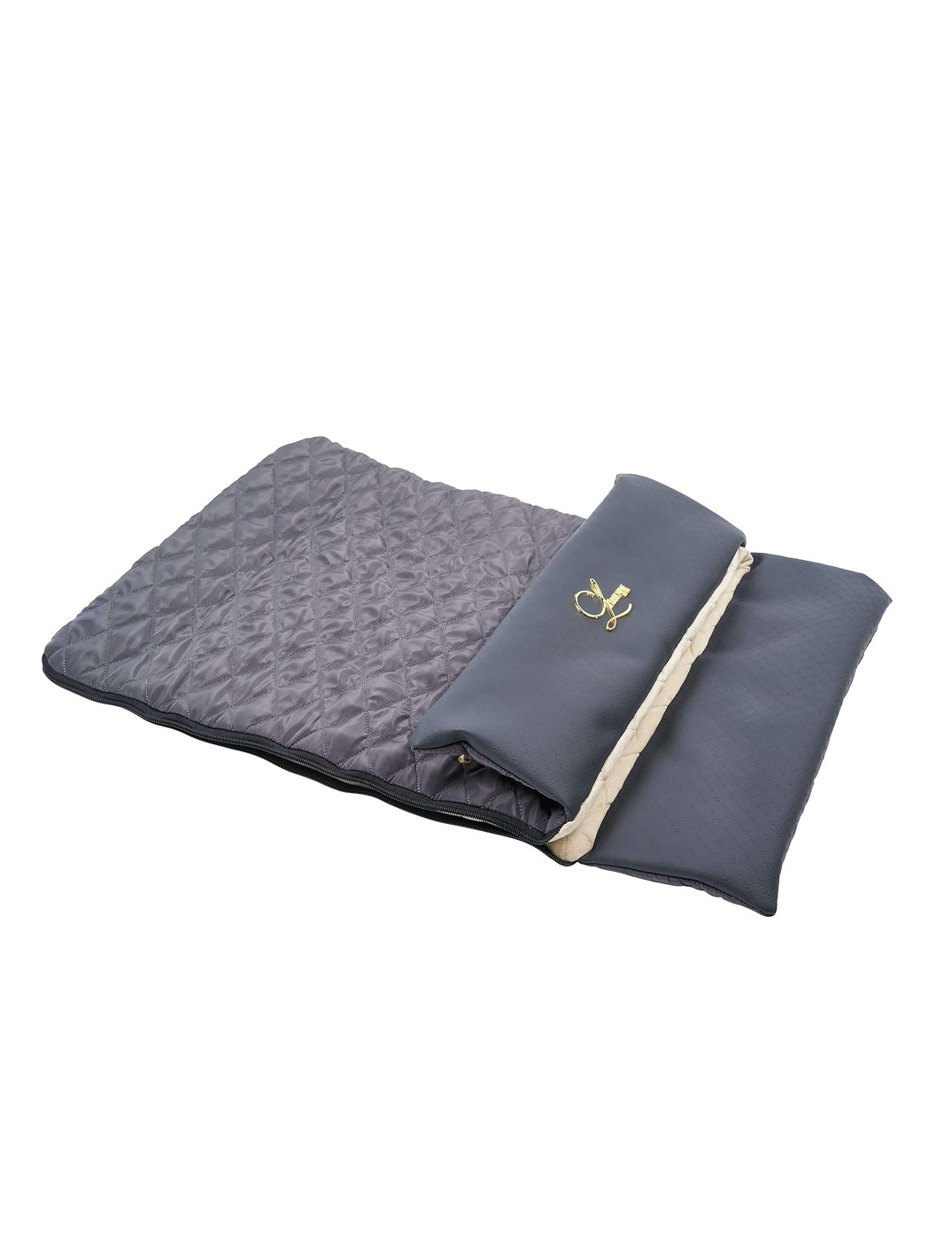 Luxury Dog Sleeping Mat/ Charcoal Beige