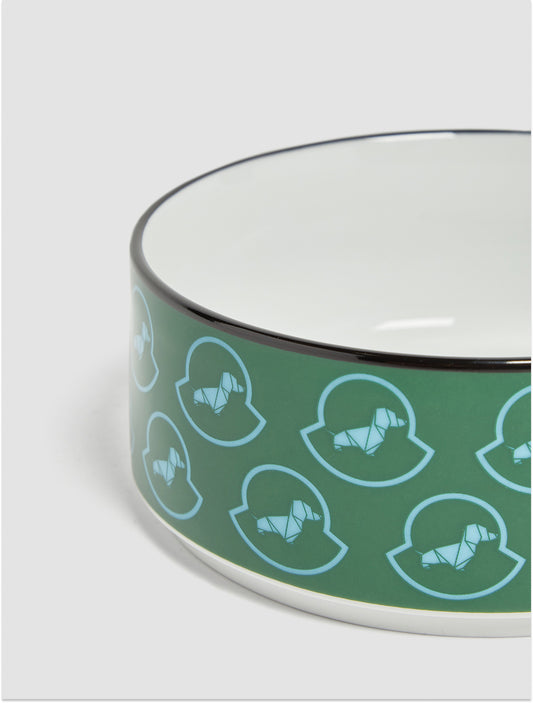 Porcelain Dog Bowl - Emerald Green (hover)
