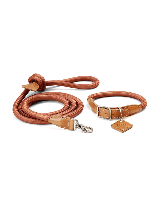 Ray Collar + Leash Set - Camel Brown
