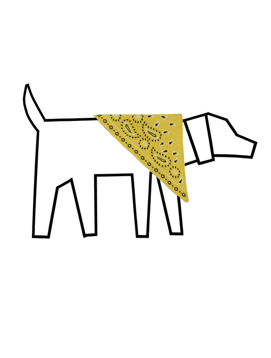 Knit Bandama Scarf - Yellow