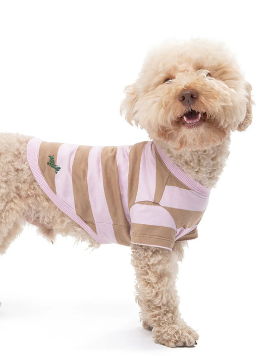 Calypso T-Shirt - Pink and Beige (hover)