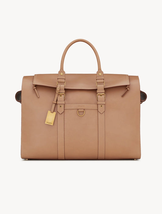 Pet Carrier Bag in Vegetable- Tanned Leather