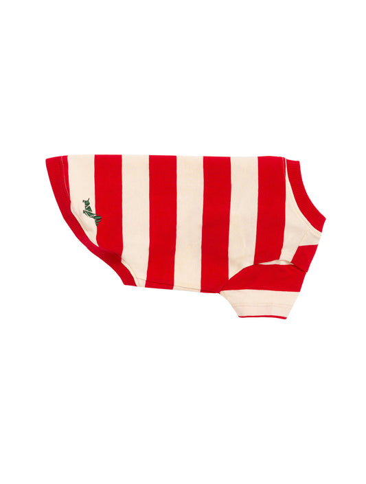 Calypso T-Shirt - Red and White