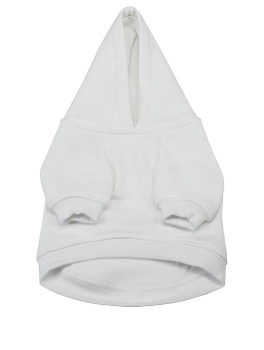 Dog Hoodie With Iconic Stripe Logo - White (hover)