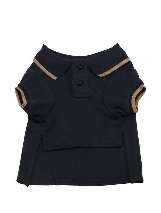 Logo-detail Dog Polo Shirt With Contrast Tipping - Black (hover)