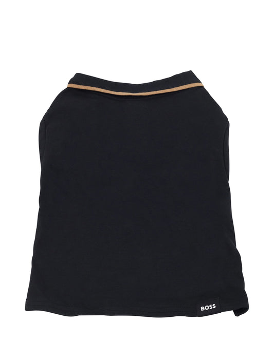 Logo-detail Dog Polo Shirt With Contrast Tipping - Black