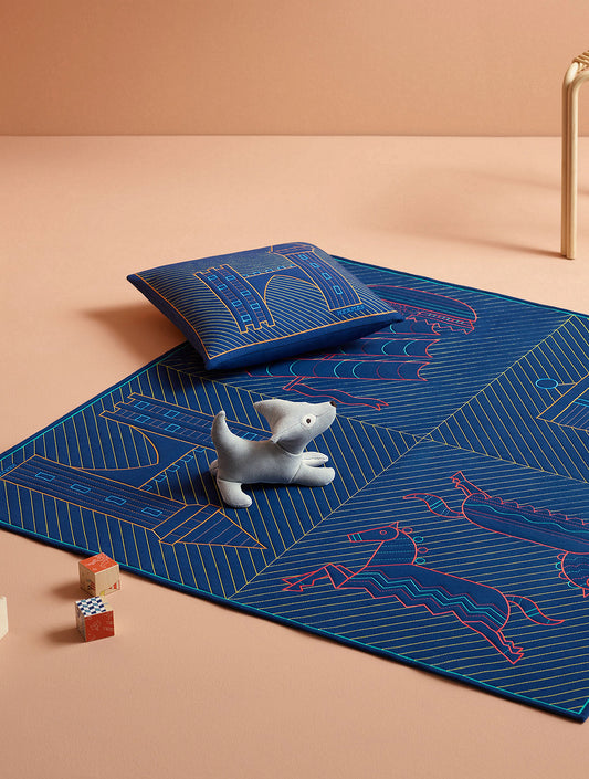 Nestor Epopee Dog Plush - Bleu Nattier (hover)