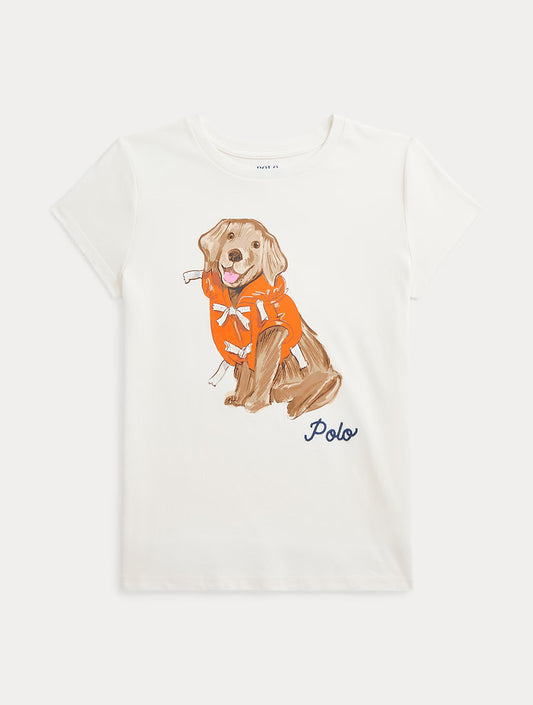 Dog-Print Cotton Jersey Tee