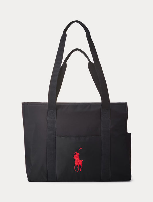 Nylon Pet Tote Bag - Black/Red