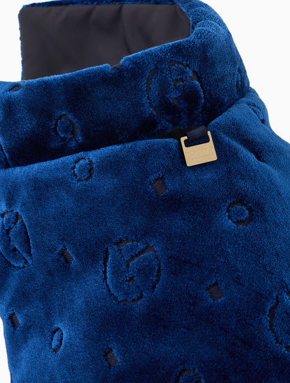 Poldo X Giorgio Armani Coat in Monogram Jacquard Velvet