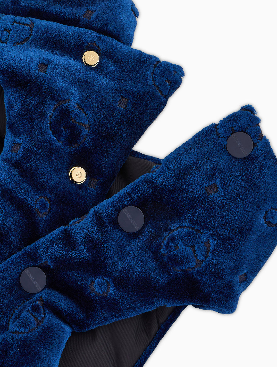 Poldo X Giorgio Armani Coat in Monogram Jacquard Velvet