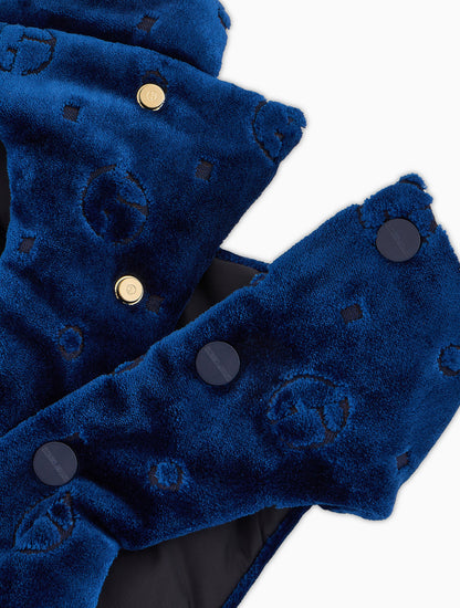 Poldo X Giorgio Armani Coat in Monogram Jacquard Velvet