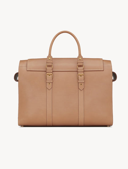 Pet Carrier Bag in Vegetable- Tanned Leather